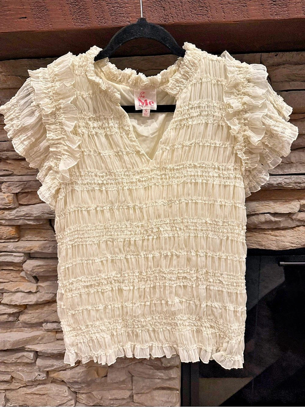 So Me ruffle top